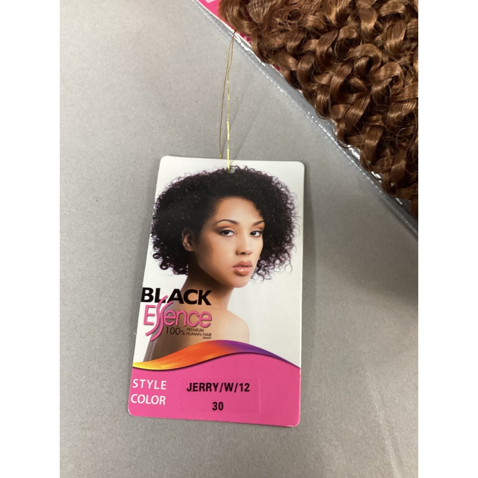 12″ Short Jerry Curl Color #30 Honey Brown Blended Hair Extensions Track Black