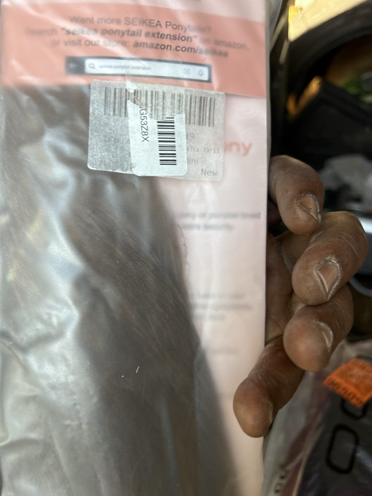 SEIKEA Synthetic Straight Ponytail Extension Black 26 in 90 g, Easy Apply