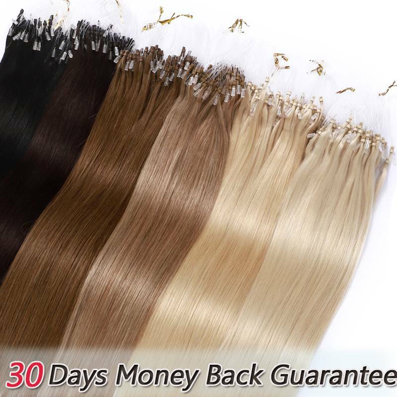 1G/S Micro Beads Link Micro Loop Ring Tip 100% Real Remy Human Hair Extensions