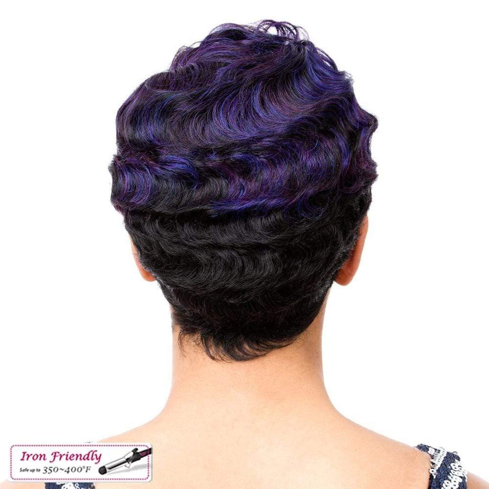 It’s a Wig! Synthetic Finger Wave Pixie Wig – NUNA