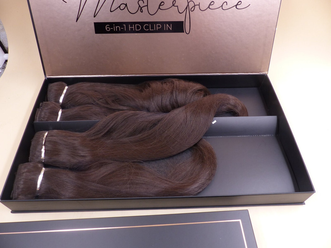 EASILOCKS MASTERPIECE 6 IN 1 CLIP HD FIBRE HAIR EXTENSIONS 16″ 22″ MOCHA BROWN