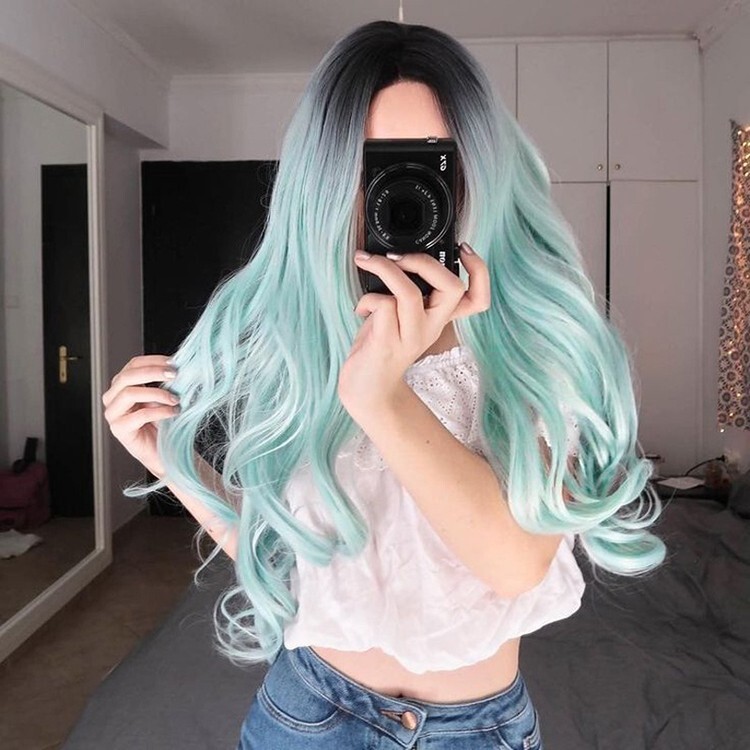 26″ Synthetic Hair Full Wigs Natural Long Wavy Wig Heat Resistant Multi Color
