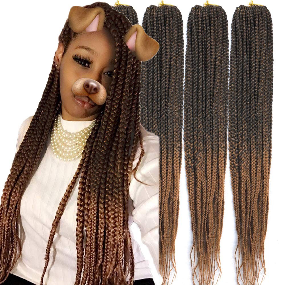 Mayloss 6 Packs/Lot 14/18/24/30 Inch 1Cm 20 Strands/Pack Thin 3X Braid Crochet
