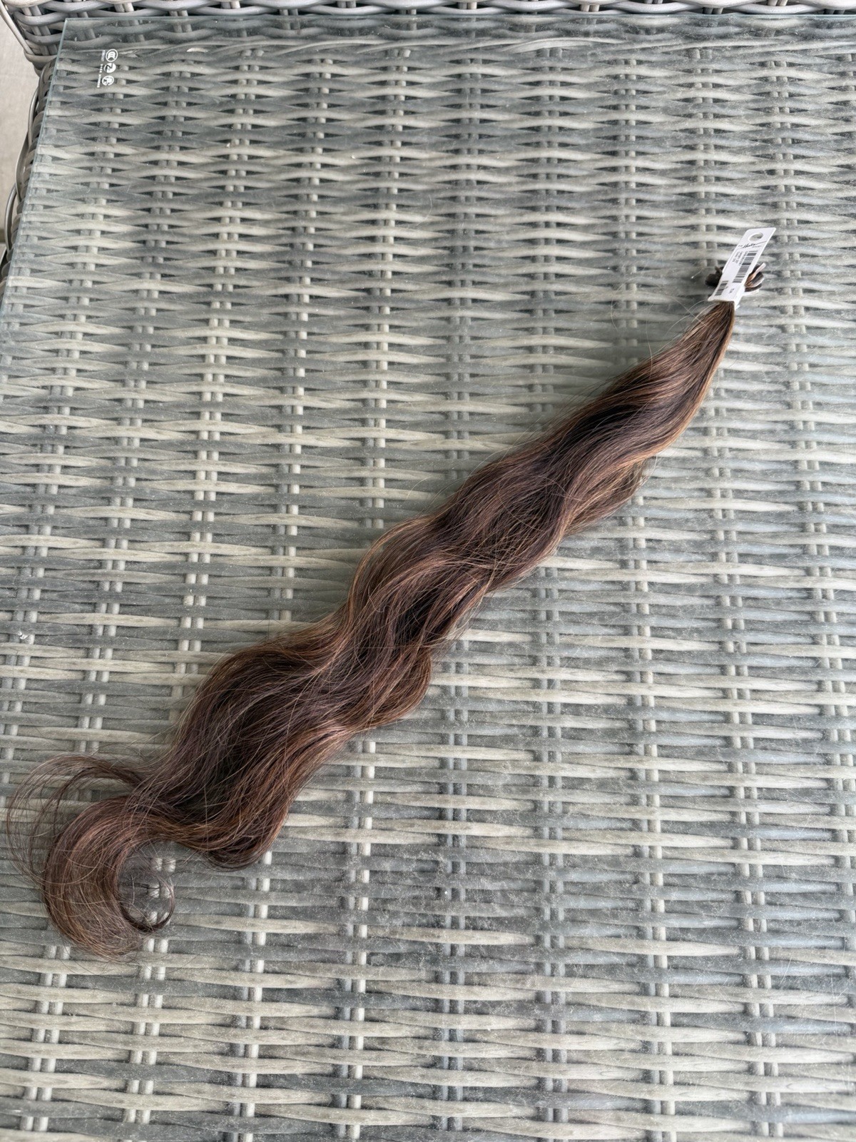 The Hair Shop I-Tip Human Hair Extensions 22in Dark Brown Body Wave Wavy