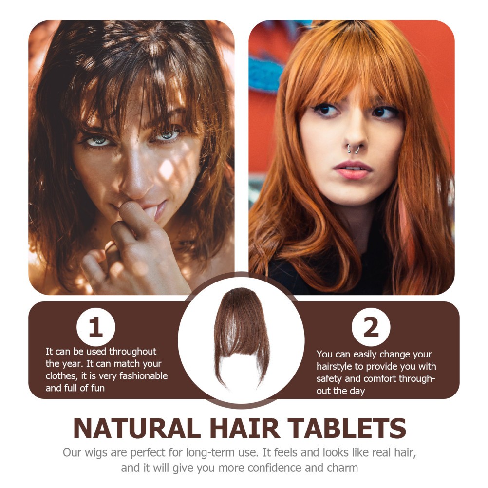 1pc Fake Bang High Temperature Wire Wig Patch Bang Hair Clip Women