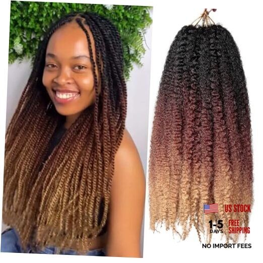 Marley Twist Braiding Hair 18 inch Afro Kinky Curly Crochet 18 Inch 1B/30/27