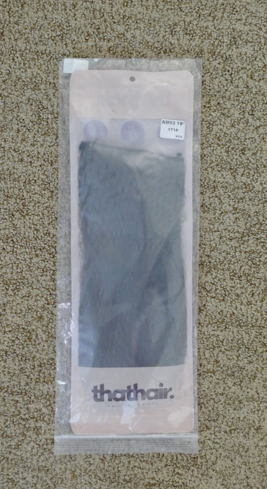 That Hair Extensions Dark Grey Set 18″ NEW AM02 #171