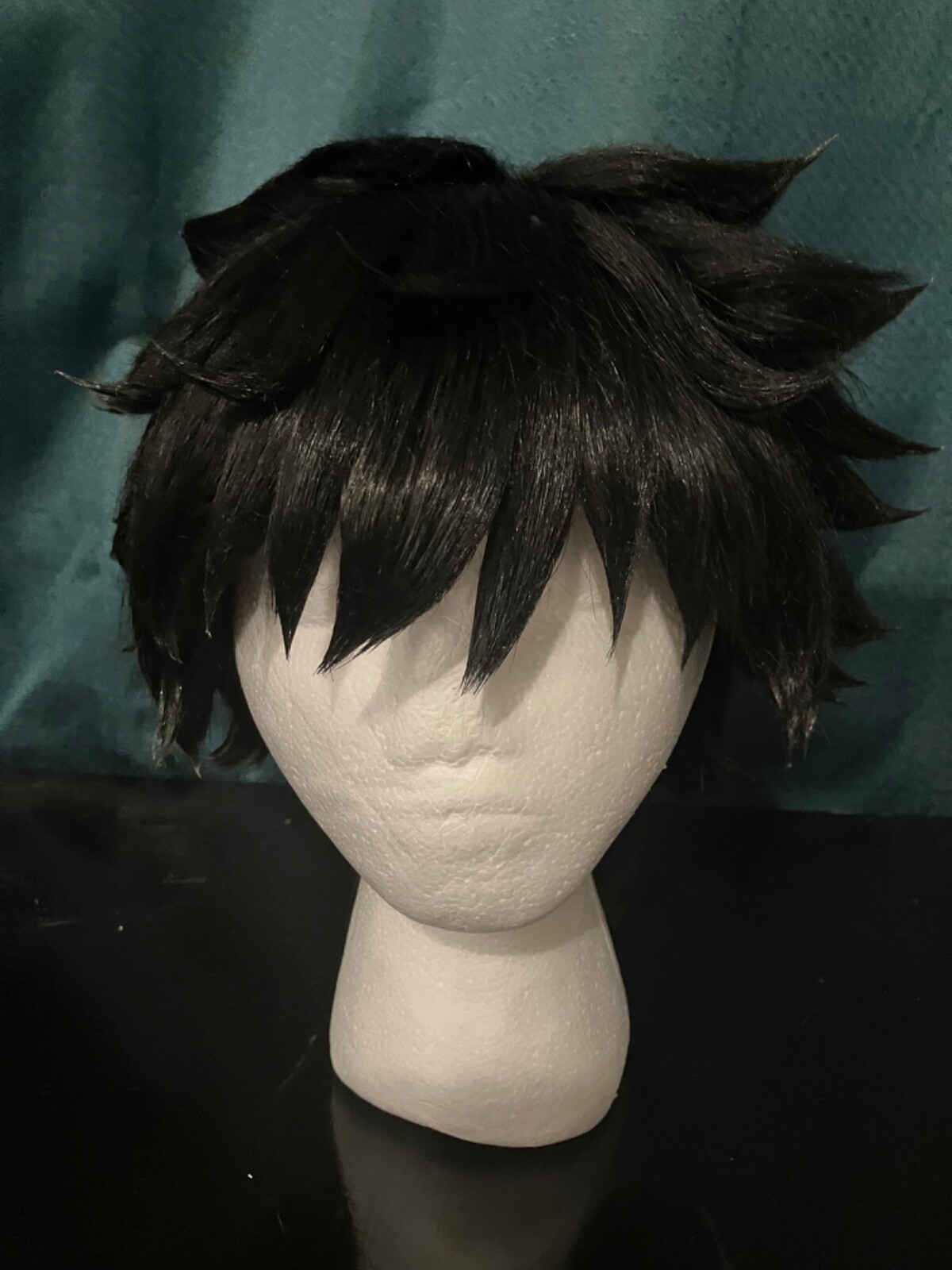 Black Spiked Cosplay Wig (customized and pre-styled)