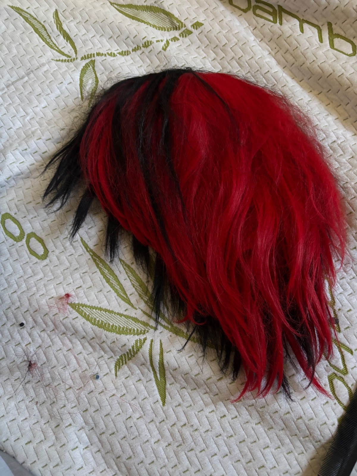 Blue red and purple black mixture unisex wigs