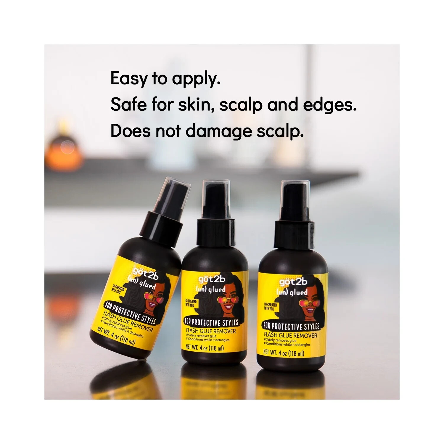 got2b (un)glued Flash Glue Remover Spray 4oz for Wigs Lace Fronts New