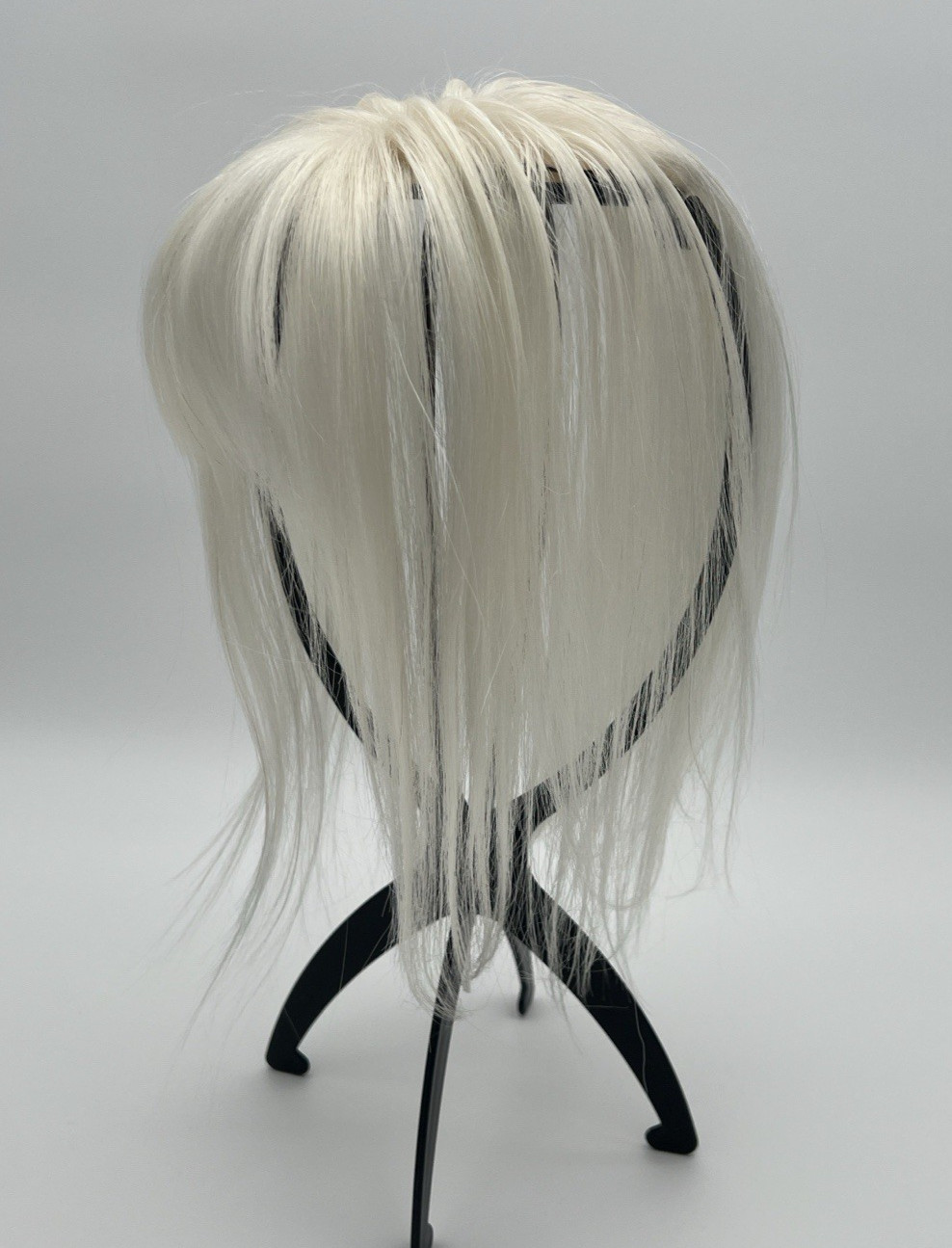 White Blonde 100% Human Hair 12in Women Hair Topper