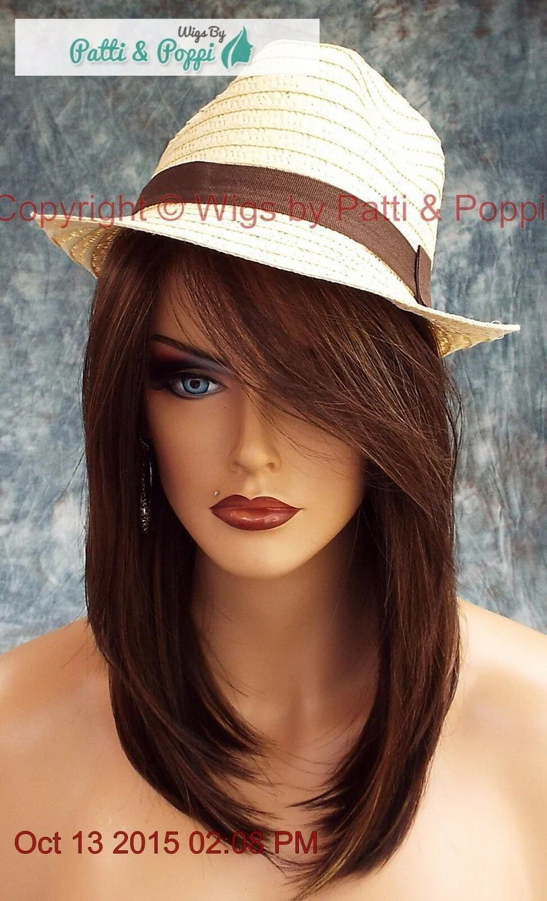LAINE RENE OF PARIS WIG | COFFEE LATTE | SLINKY HOT MEDIUM BOB SIDE BANGS 523 -1