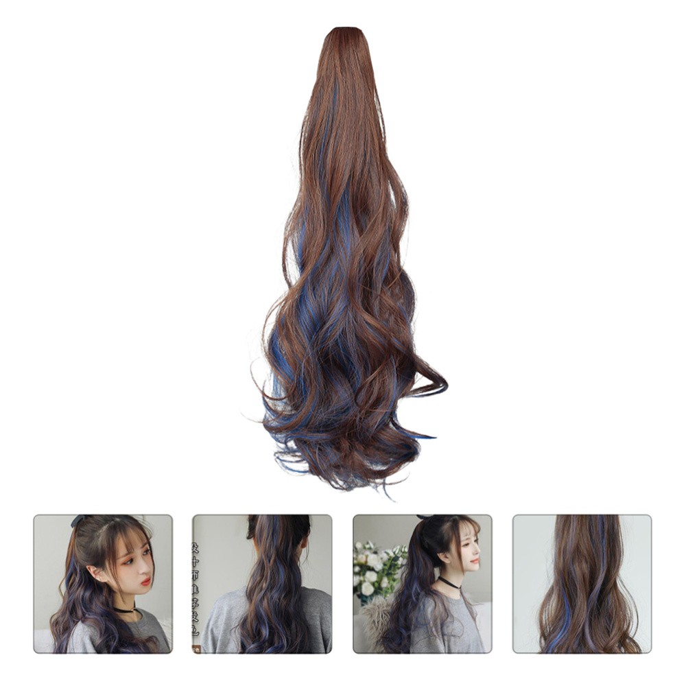 1Pcs Wave Ponytail Extension Clip Reusable Long Wavy Curl Ponytail for Women