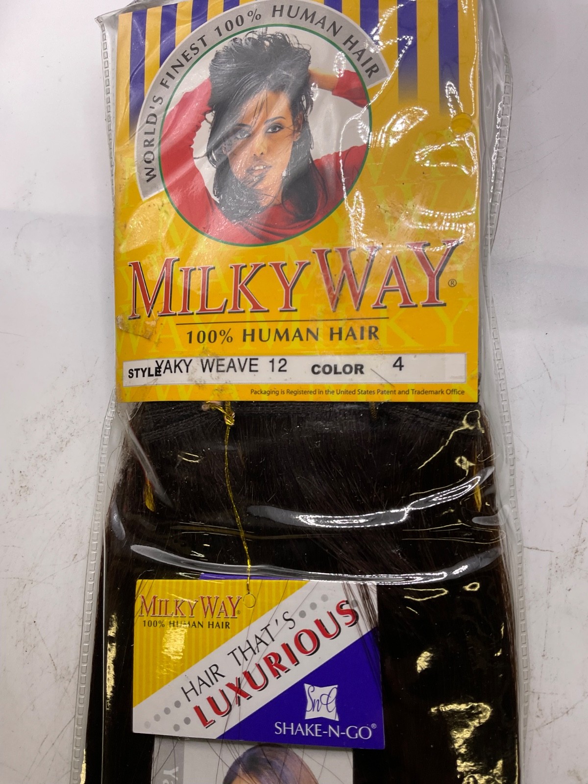 Shake N Go MilkyWay 100% Human Hair Weave – Yaky Weave 12″ #4 Color New USA