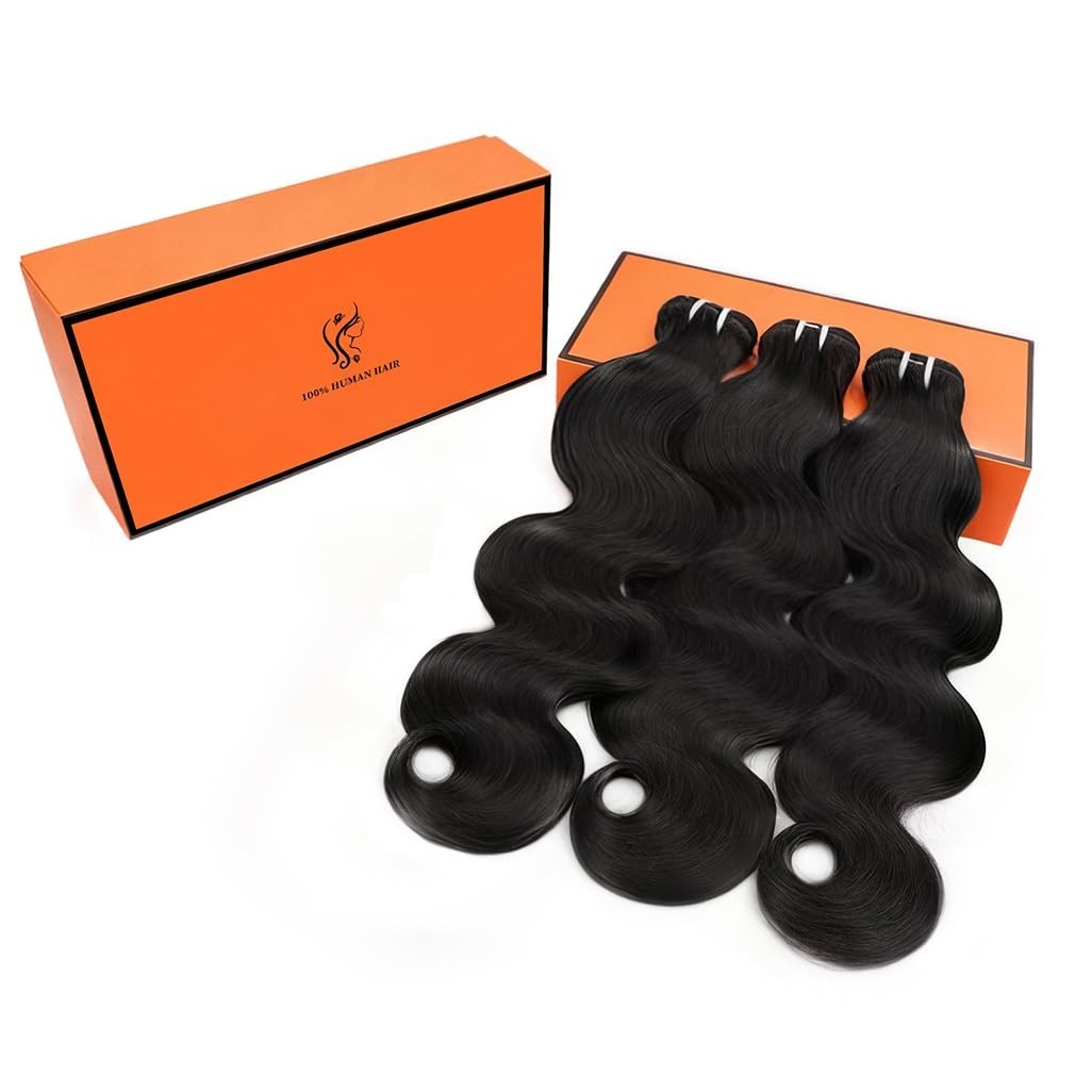 16A Body Wave Human Hair Bundles 20-24 Inch, 100% Remy, Silky Soft, No Shedding