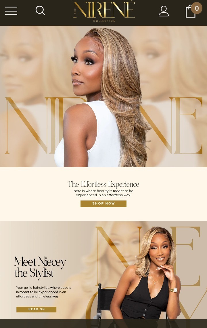 The Nirene Collection Human Hair Closure Wig Bob HD Lace Brand New Custom Color
