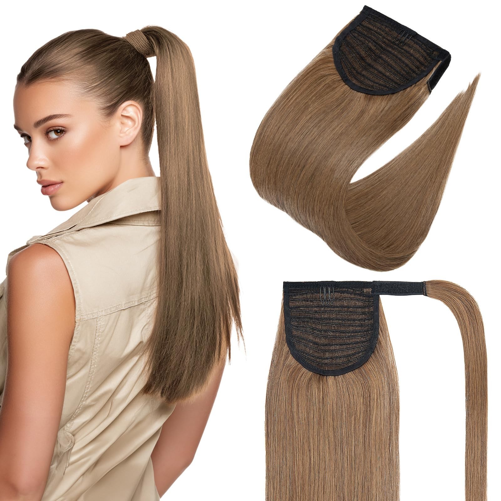 Segohair Clip In Real Human Hair Ponytail Extensions For Women 100 Remy Human