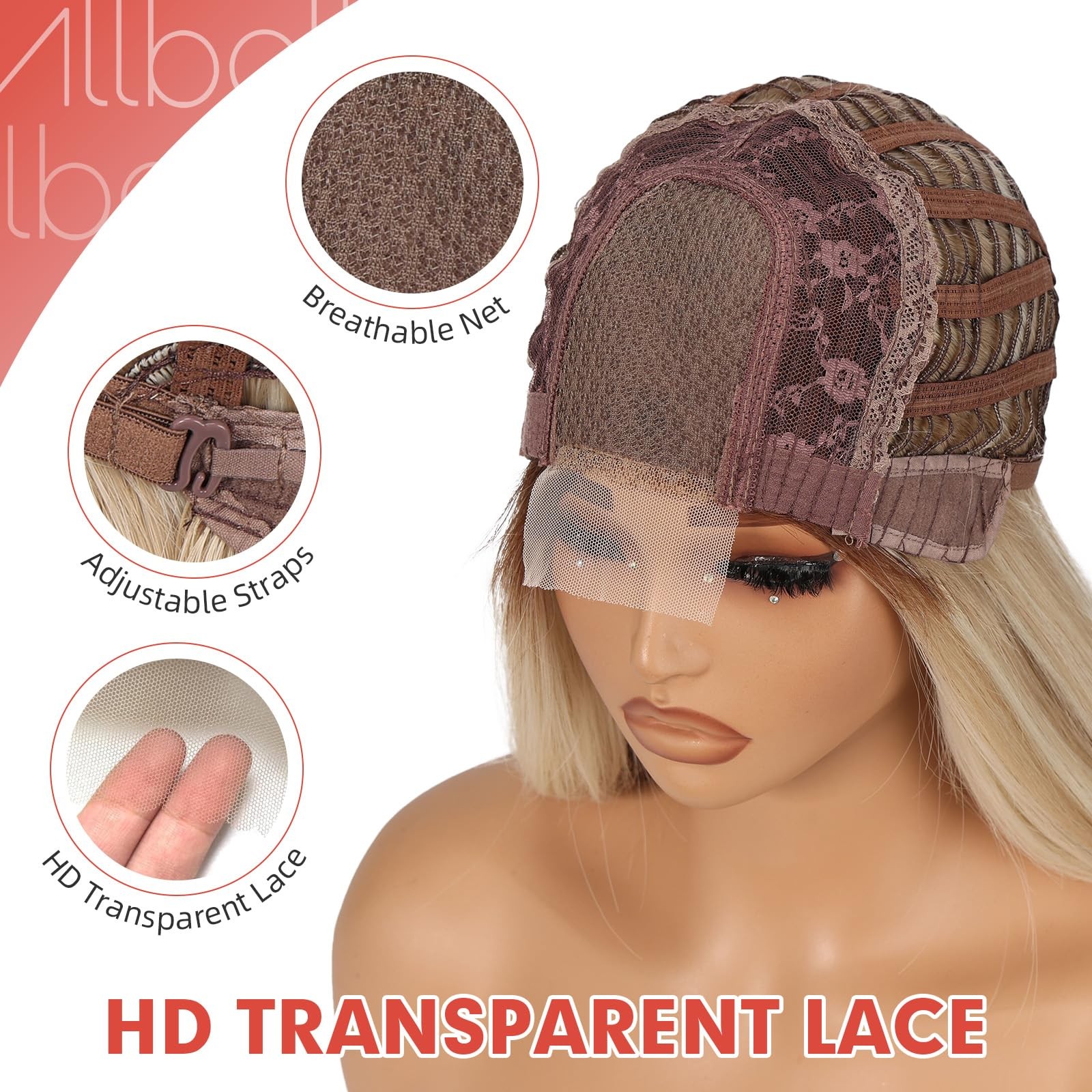 Highlight Blonde Lace Front Wigs For Women lace Hairline Long Straight Layere…