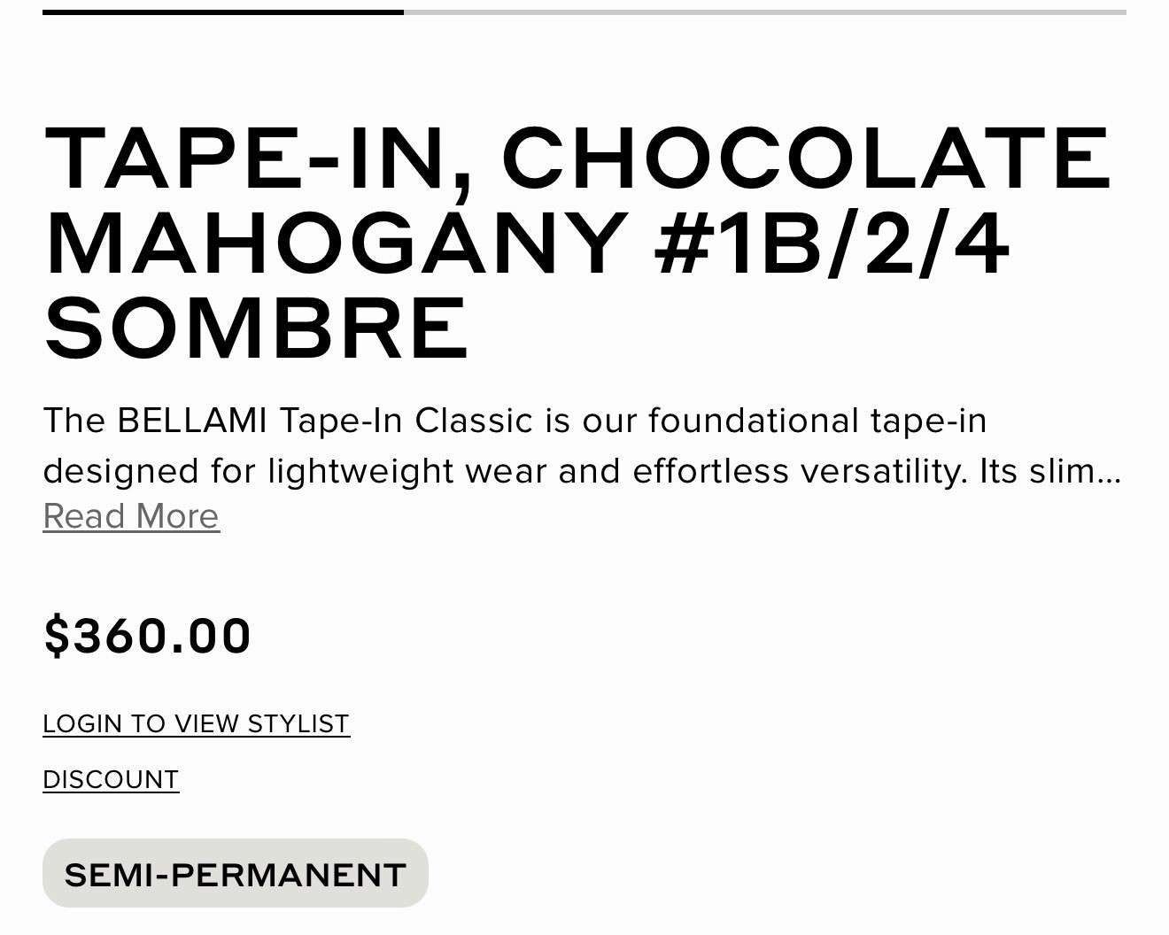 BELLAMI Tape In Hair Extensions 20” Chocolate Mahogany Sombre Human Hair NEW