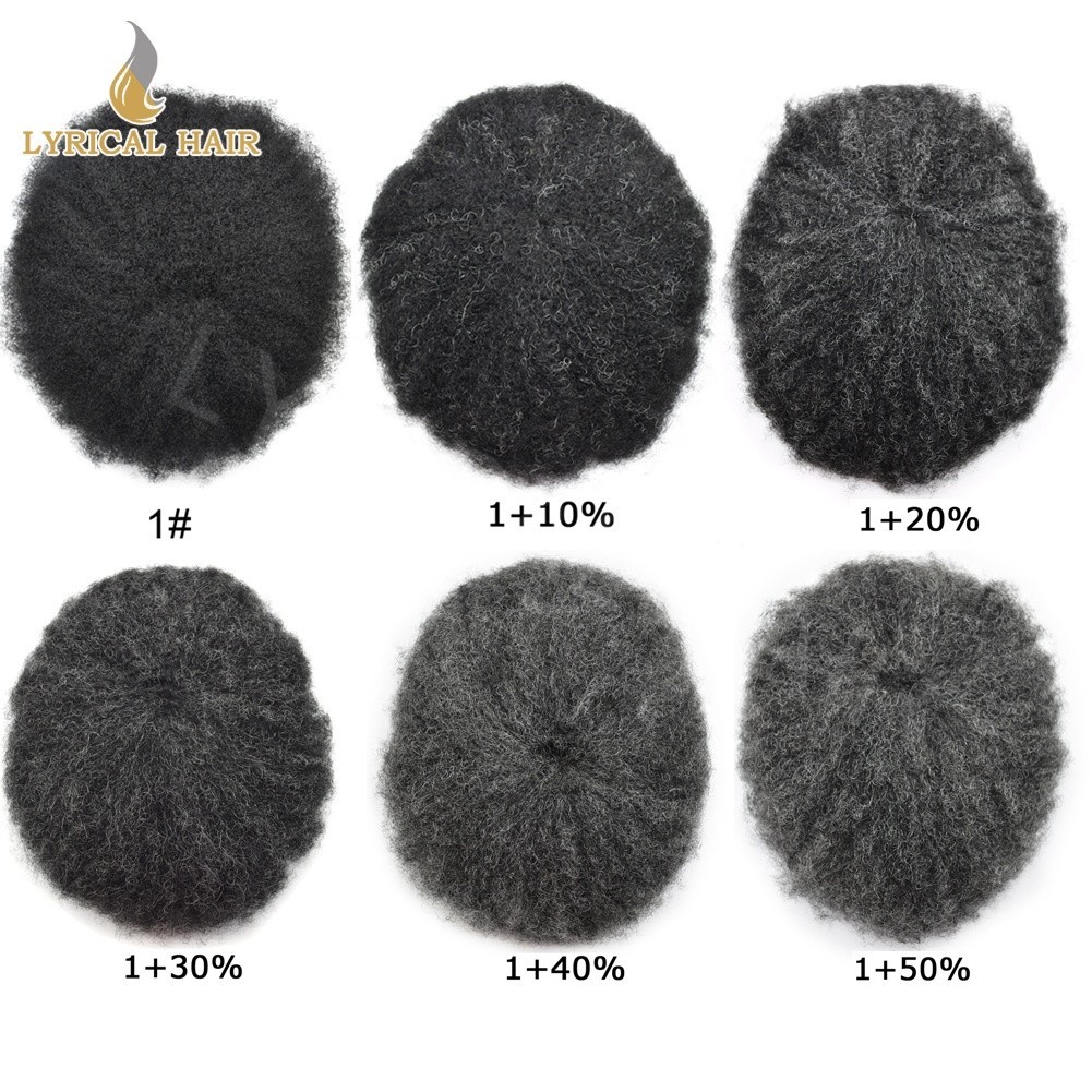 Lyrical Hair Unit For Black Men Full Lace Afro Toupee For Men Human Hair Piece