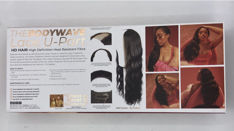 JORDYN WOODS EASILOCKS BODYWAVE LACE U-PART 24″ DARK BROWN OMBRE HAIR