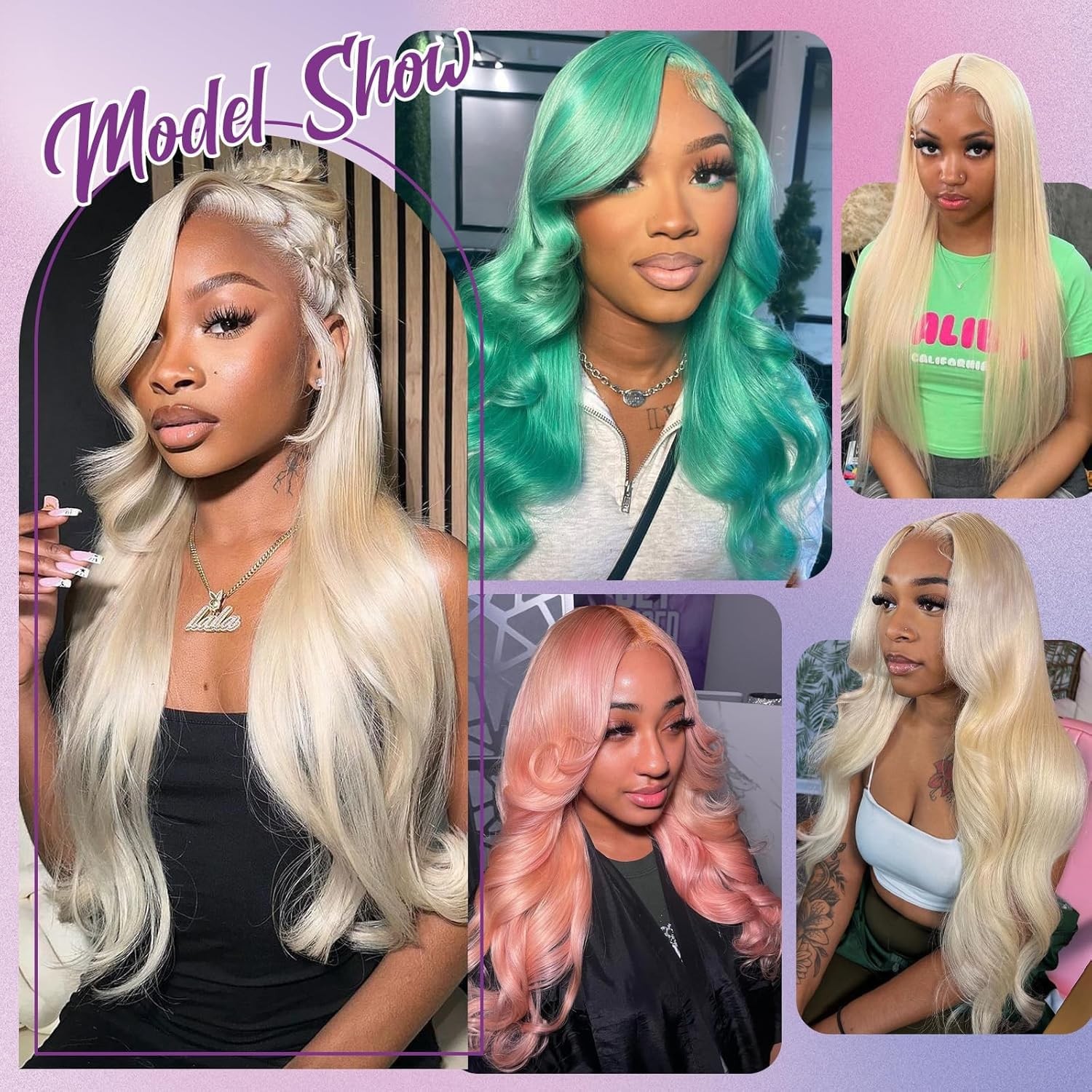 Mydiva 613 13X6 Lace Front Wig Human Hair Body Wave 22 Inch Blonde Wig Human