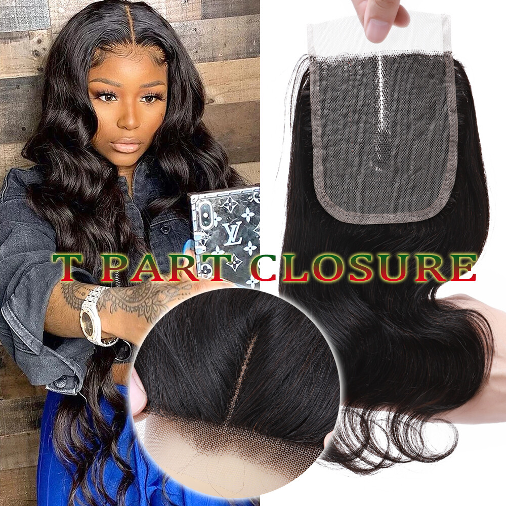 4*4 Middle Part TOP Lace Closure Malaysian 100% Virgin Human Hair Extensions USA