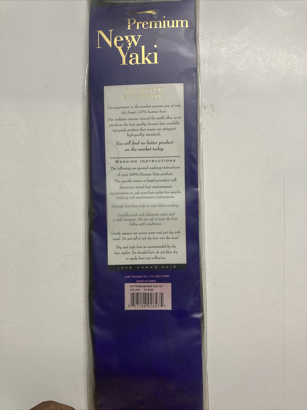 2 PACKS OUTRE PREMIUM NEW YAKI 100% Human Hair for Weaving 14″ Color: C1B/30