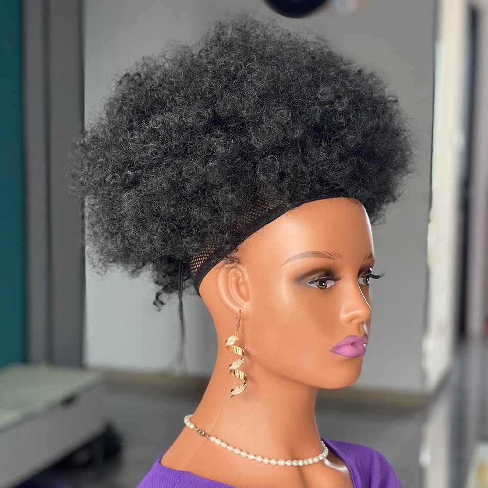 Big Afro Puff Drawstring Ponytail Extensions for Black 4b 4c Afro Kinky Curly…
