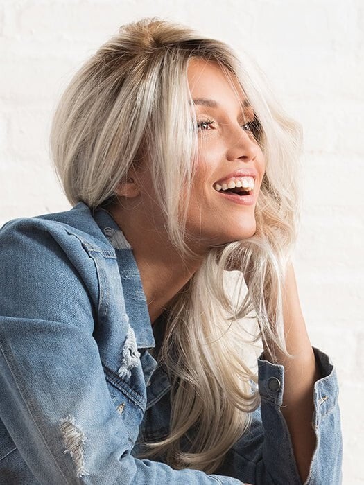 LOCKLAN WIG Estetica SUNLIT BLONDE 100% HAND-TIED/MONO-TOP LONG & SEXY WEAR UP