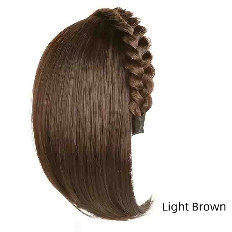 Easy-to-Wear Straight Hair Topper with Headband Synthetic Hair Extensions Women