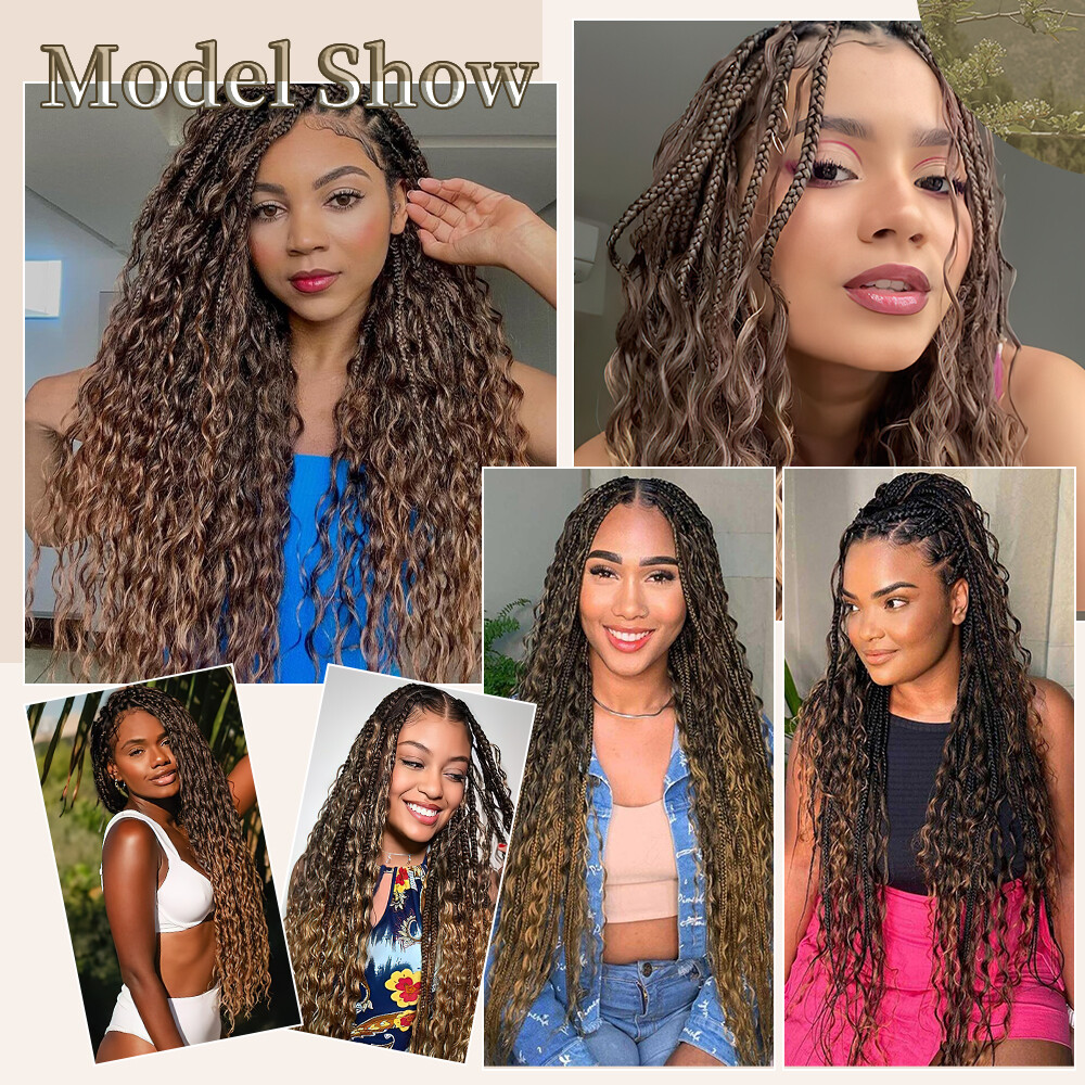 Brown Wool Dreadlocks Double Ended Dreads Extensions 22″ Folded Dreads Locs Wavy
