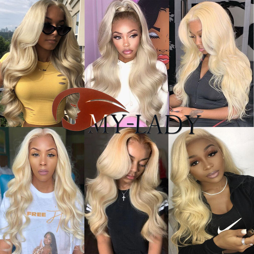 Wavy Brazilian 100% Virgin Human Hair Extensions Weave Bundles Blonde Thick Q360