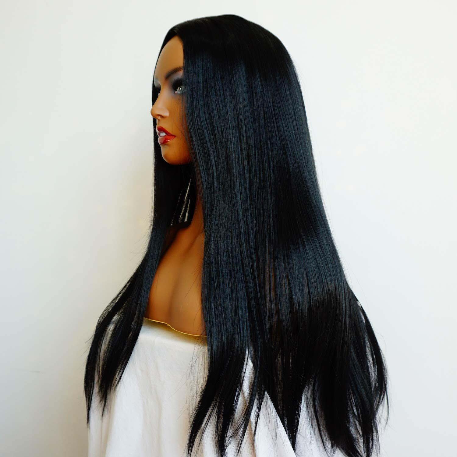 Long Straight Black Wigs Middle Part Black Wig Long Wig for Women Natural Soft