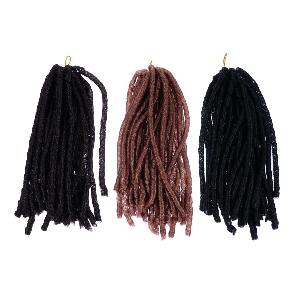 3Pcs Reusable Long Braid Wigs Assorted Color Stylish Synthetic Head-Wears
