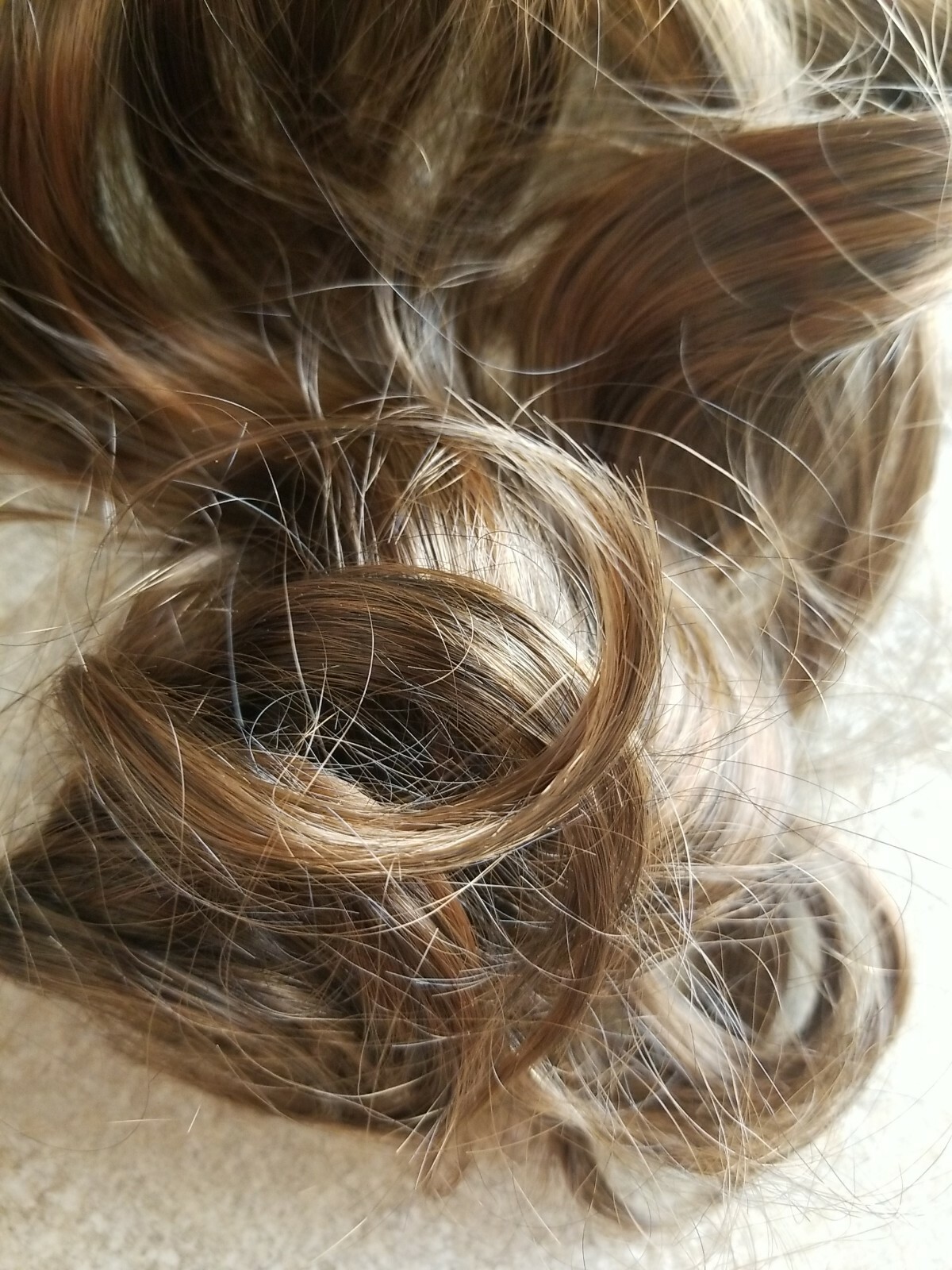 Brown mix color One Piece Hair Extension 3/4 Full Head Clip (Synthetic)