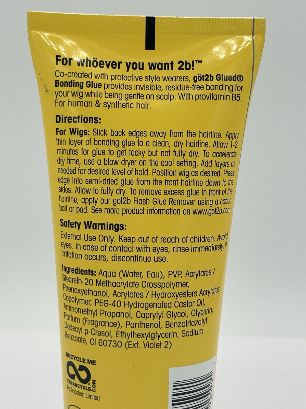 Got2b Glued BONDING GLUE For-Protective Styles WIG GLUE Gentle On Scalp 6 oz