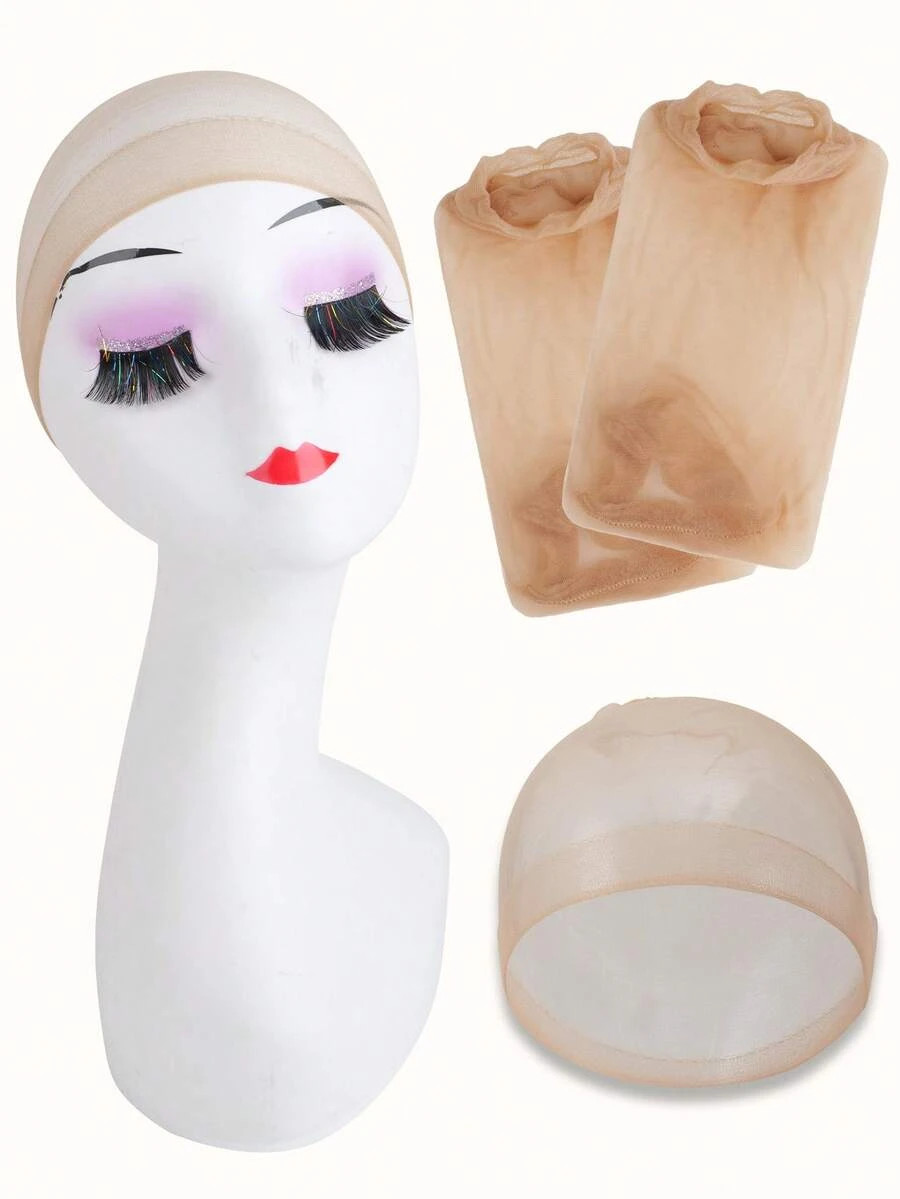 2pcs Wig Caps Elastic Stretch Hair Net Cap for Wig Liner Women