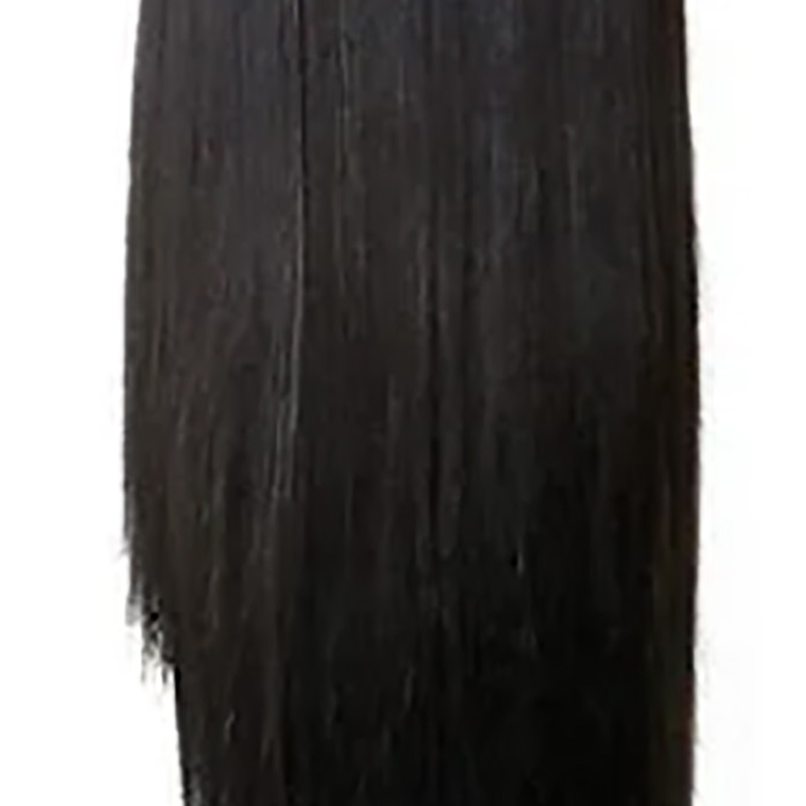 Long Black Wig With Bangs Stylish Synthetic Hair For Women