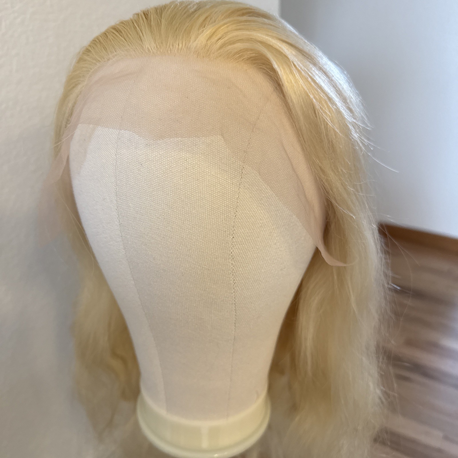 Human Hair Wig | 22” Light| Golden Blonde Highlight’s Lace Cap Hard No Tags 47