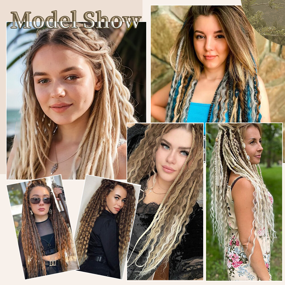 Reggae Single Ended Dreadlocks Extensions Synthetic Dreads Crochet Braid Hair US