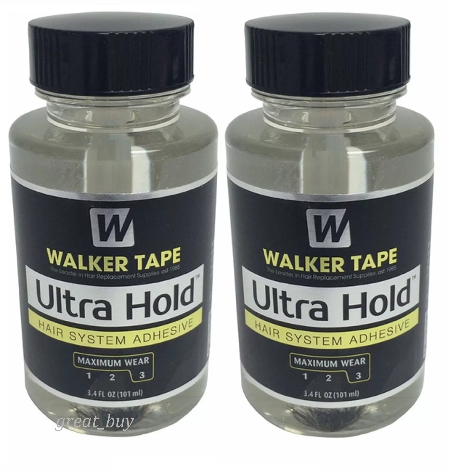 Walker Ultra Hold 3.4 fl.oz Glue Two Bottles ~Fabrics,Craft ,Lace Wigs & Toupee.