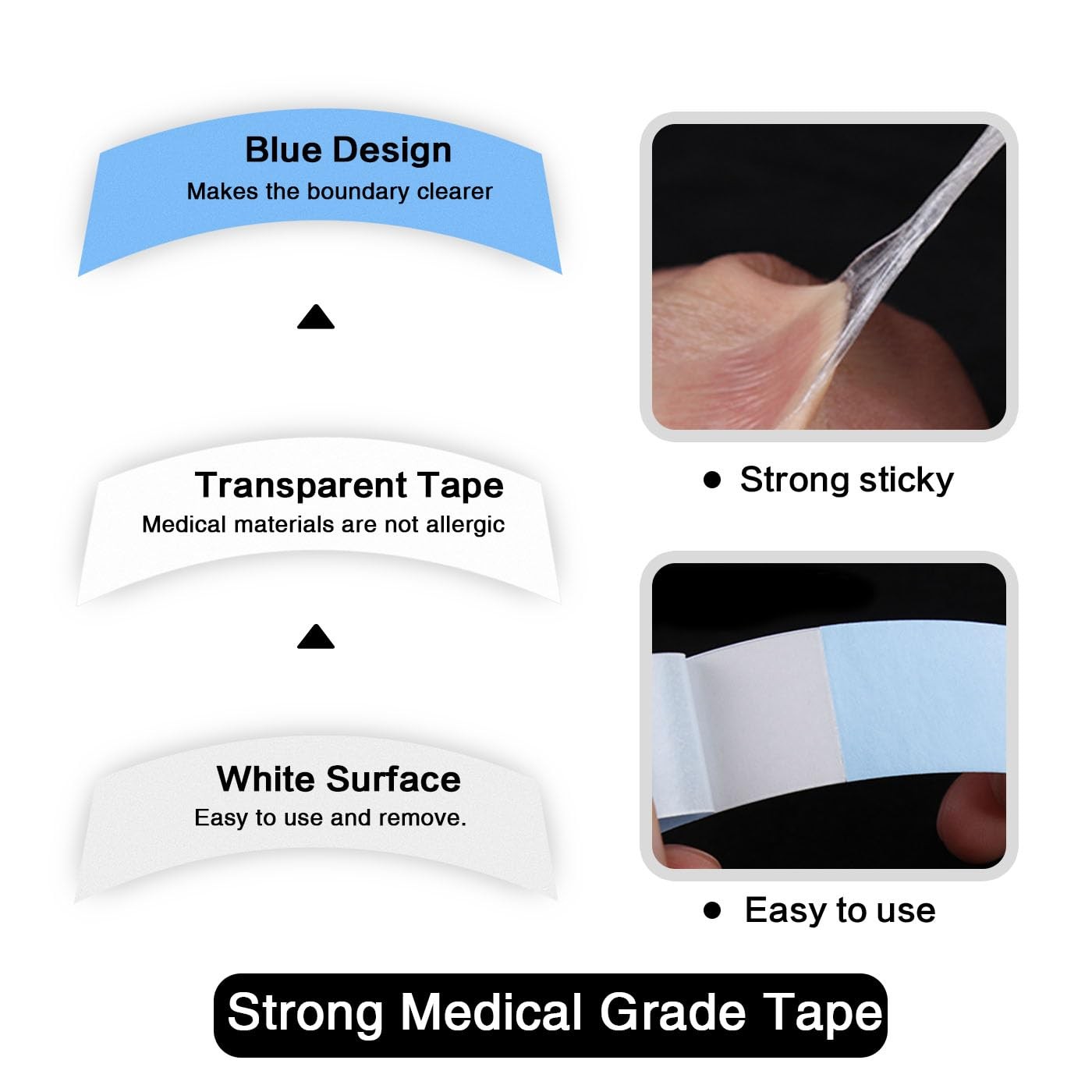 Lace Front Wig Tape Double Sided for Wigs – 54 PCS Strong Adhesive – Waterpro…