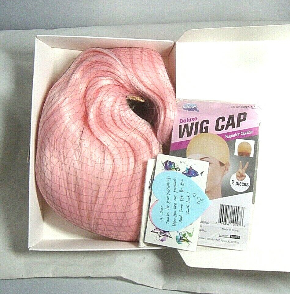 FAELBATY 14” Light Pink Wigs Curly Wavy Synthetic Wig