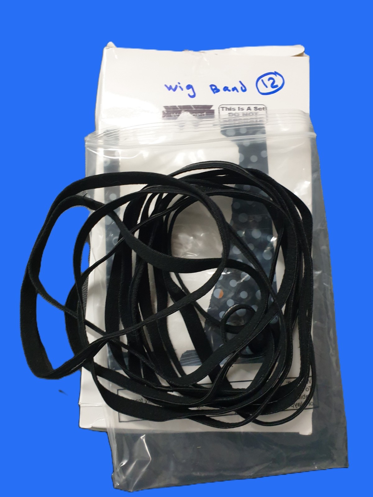 Lot of 12 Black Adjustable Elastic Wig Band Strong & Durable for Making Wig Hair
