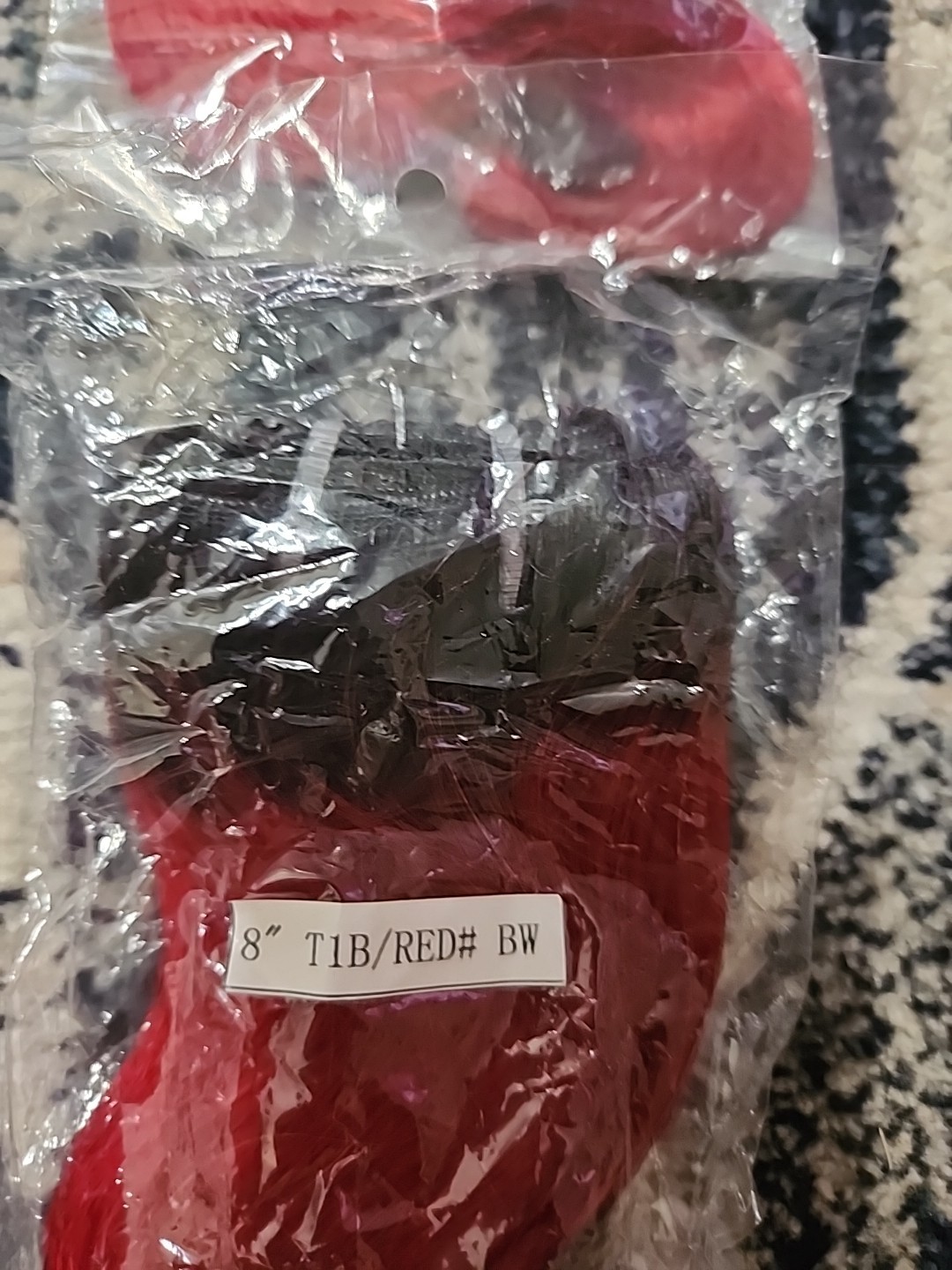 8″ T1B/RED 8 Packs Of Human Hair Bundles