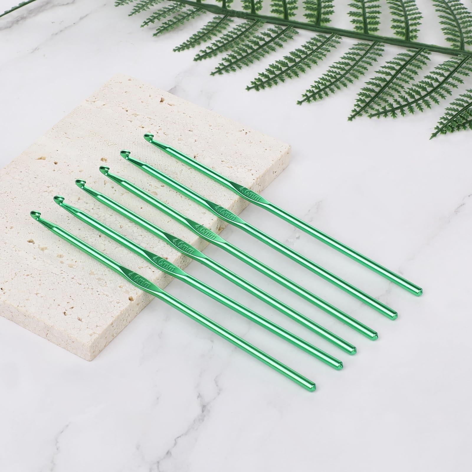 12PCS 4mm Crochet Hooks, US Size G/6 Small Aluminum 4mm,