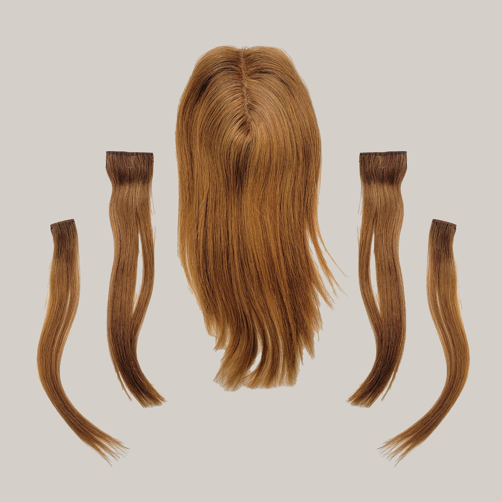STYLD by Ken Paves [NEW] NEW YORK Human Hair Short Bob ClipIn Hair Extension 3pc
