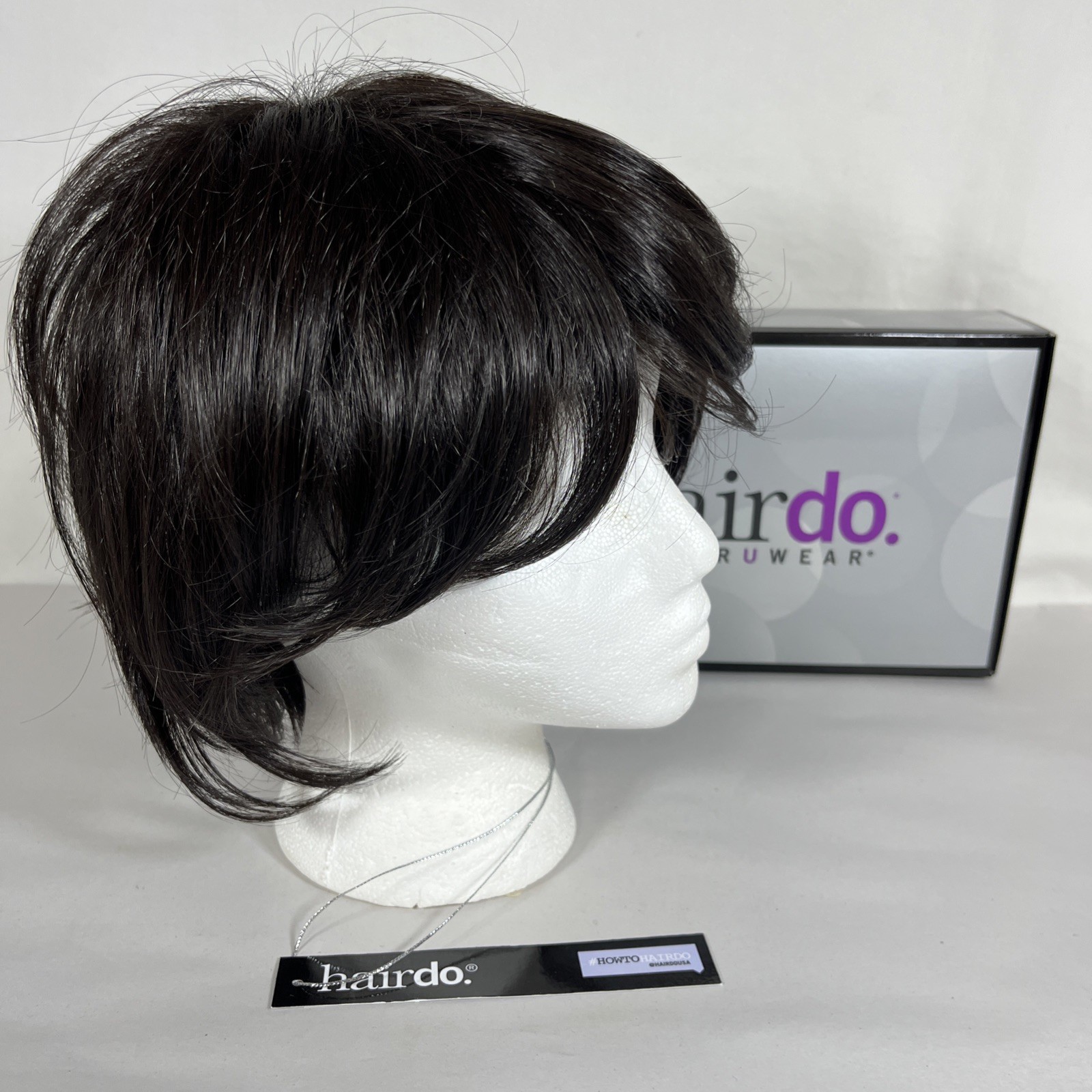 Textured Fringe Bob Wig Hairdo by HAIRUWEAR Midnight Brown Dark Brown R4