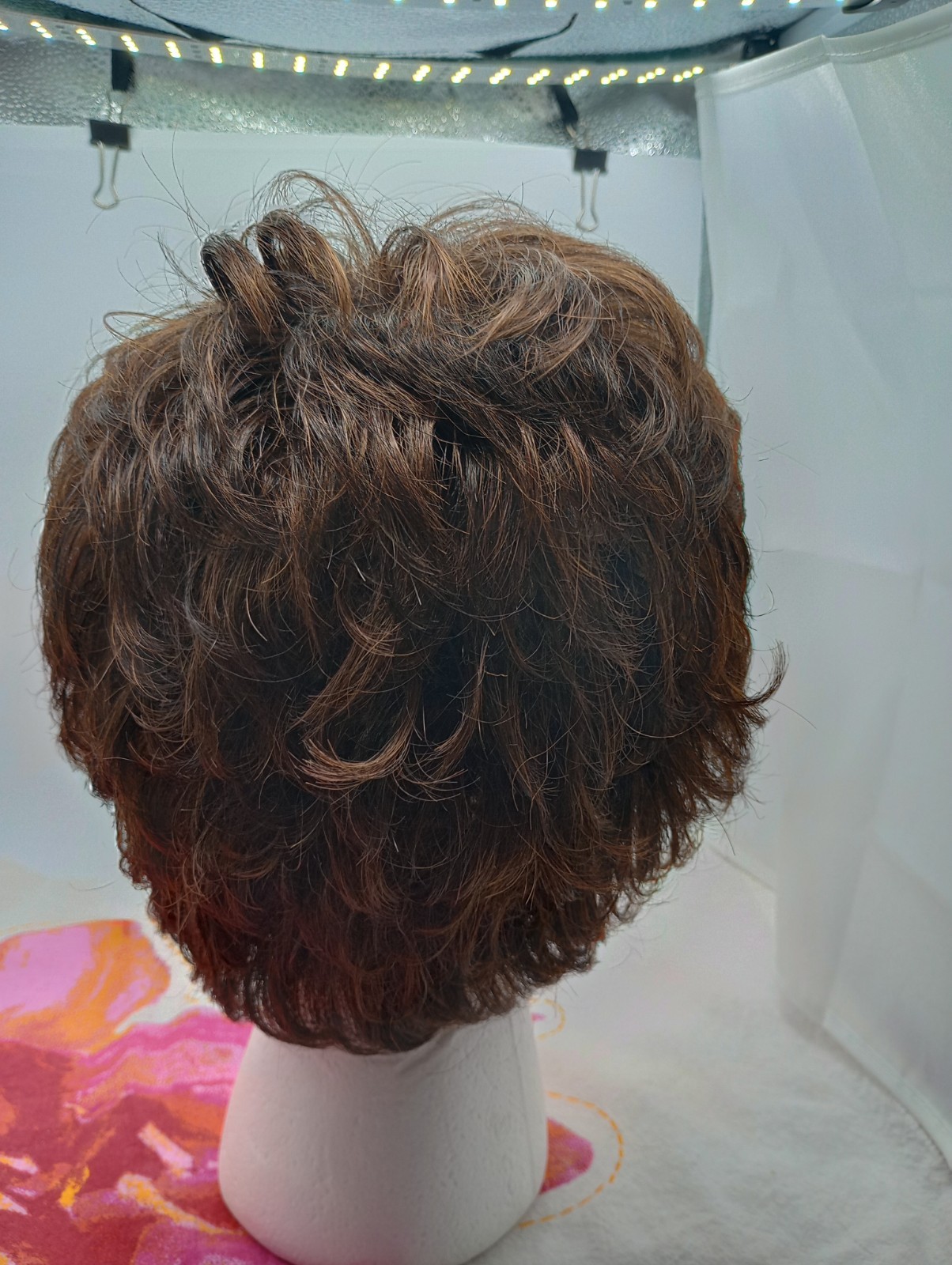 Wig Womens 100% Modacrylic Fiber*Made in Indonesia*Brown ” Shag Silhouette